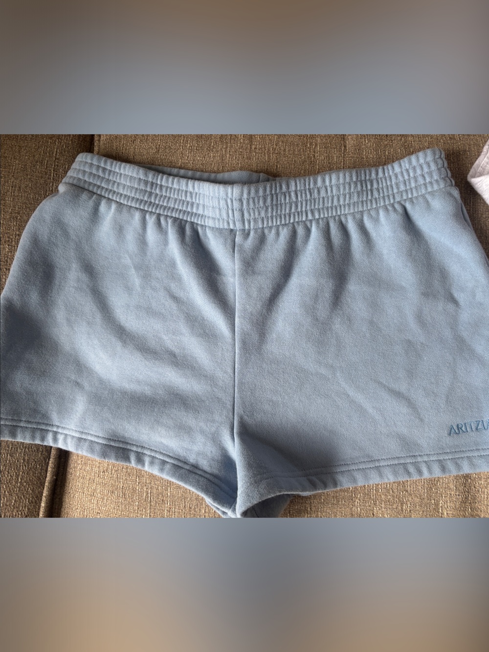 Aritzia Womens Light Blue Fleece Shorts